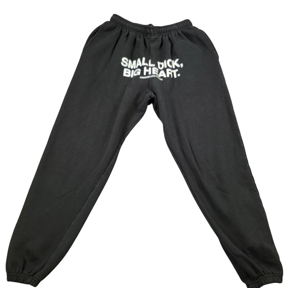 A-holes Live Forever Mens Sweatpants Small Black Graphic Jogger Preowned